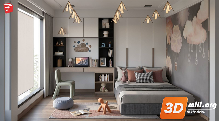 Children Room Scenes Skp FIles 